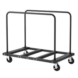 Wózek do płyt gipsowo-kartonowych, udźwig 816 kg, stalowy wózek panelowy z kółkami obrotowymi o średnicy 12,5 mm, wózek do płyt gipsowo-kartonowych z pasem mocującym i 2 bocznymi poręczami do fabryki, magazynu, garażu, czarny - miniatura 6