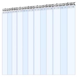 Zasłona drzwiowa z PVC, 121,9 cm x 243,8 cm, przezroczysta, plastikowa, do chłodziarki i zamrażarki - miniatura 5