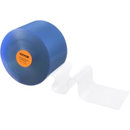 Przezroczysta zasłona w paski z tworzywa PVC, długość 45,7 m x szerokość 20 cm, plastikowa taśma drzwiowa w rolkach, paski zasłonowe do chłodni typu walk-in do supermarketów, garaży, magazynów, stodół i budynków dla zwierząt - miniatura 4