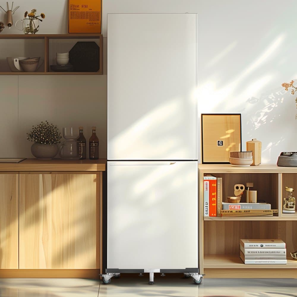 Mobilna podstawa do lodówki, udźwig 1200 funtów, stojak na pralkę z 8 blokowanymi podwójnymi kołami i 4 hamulcami, regulowany wózek meblowy do pralki, lodówki i suszarki o szerokości 23-36,6 cala