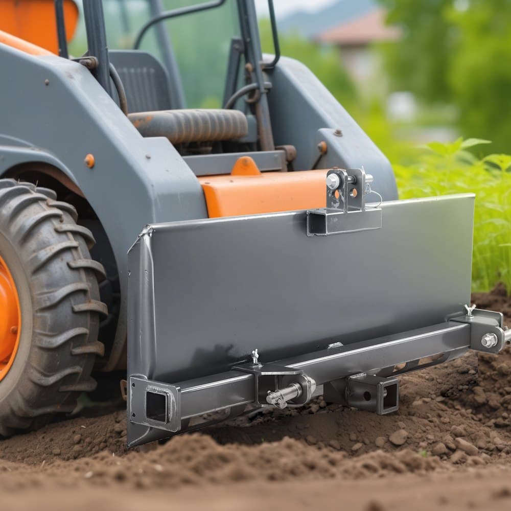 Uniwersalna 3-punktowa płyta montażowa do ładowarek o sterowaniu burtowym, 3/8" płyta montażowa do ładowarek o sterowaniu burtowym, stalowy adapter do ładowarki, kompatybilna z ładowarkami o sterowaniu burtowym i traktorami Deere, Kubota, Bobcat, Mahindra