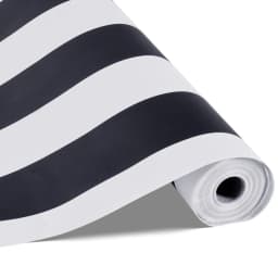 Tapeta samoprzylepna, 45 cm x 15 m, czarno-biała, nowoczesna, geometryczna, wodoodporna, samoprzylepna, łatwa w czyszczeniu, dekoracyjna rolka winylowa do sypialni, kuchni, biura, łazienki - miniatura 2