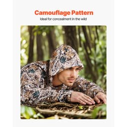 Bluza z kapturem w kamuflażu, rozmiar XXL, męska, odprowadzająca wilgoć i oddychająca, szybkoschnąca, wędkarska koszula turystyczna z kapturem, długie rękawy, koszule myśliwskie na wiosnę i lato, do pracy na świeżym powietrzu - miniatura 9