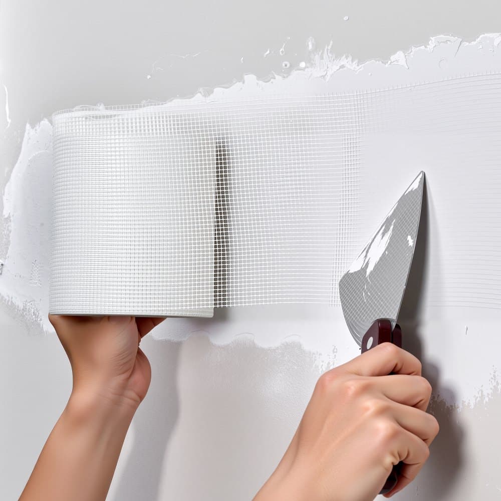 Taśma siatkowa do płyt gipsowo-kartonowych, 150 mm szer. x 30 m dł., samoprzylepna taśma z włókna szklanego do łączenia płyt gipsowo-kartonowych, 12 rolek, do łatwej naprawy pęknięć w suficie z płyt gipsowo-kartonowych, aby uzyskać gładką i równą powierzchnię ściany