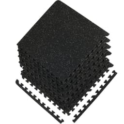 Maty podłogowe z pianki EVA Interlocking, 0,56 cala, pogrubione, 6-częściowe płytki gumowe Puzzle, 24 x 24 cale, mata do ćwiczeń i fitnessu, wytrzymałe maty podłogowe do domu, siłowni, biura – 24 stopy kwadratowe - miniatura 5