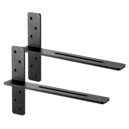 Wsporniki półek w kształcie litery T, 2 szt., udźwig 90 kg/200 funtów, 457,2 x 73,5 x 304,8 mm, solidne stalowe wsporniki do półek, wsporniki blatowe, pływające, ze śrubami - miniatura 12