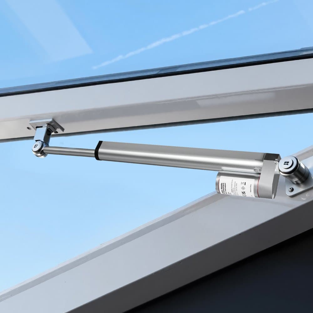 Siłownik liniowy 12 V, skok 250 mm, 15 mm/s, szybki, liniowy siłownik ruchu 1000 N – z ochroną IP54 i uchwytem montażowym do podnośników biurek, foteli rozkładanych, otwieraczy drzwi okiennych