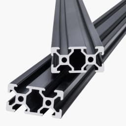5 szt. profili aluminiowych z rowkiem T 2040 o średnicy 39,4 cala (1000 mm), anodowana szyna liniowa zgodna z normą europejską, wytłaczana szyna aluminiowa o wysokiej wytrzymałości do drukarek 3D, do samodzielnego montażu w maszynie CNC, grawerowanie laserowe, kolor czarny - miniatura 4