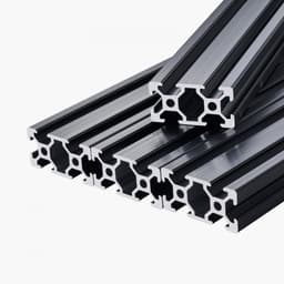 5 szt. profili aluminiowych z rowkiem T 2040 o średnicy 39,4 cala (1000 mm), anodowana szyna liniowa zgodna z normą europejską, wytłaczana szyna aluminiowa o wysokiej wytrzymałości do drukarek 3D, do samodzielnego montażu w maszynie CNC, grawerowanie laserowe, kolor czarny - miniatura 3
