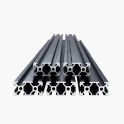 5 szt. profili aluminiowych z rowkiem T 2040 o średnicy 39,4 cala (1000 mm), anodowana szyna liniowa zgodna z normą europejską, wytłaczana szyna aluminiowa o wysokiej wytrzymałości do drukarek 3D, do samodzielnego montażu w maszynie CNC, grawerowanie laserowe, kolor czarny - miniatura 12