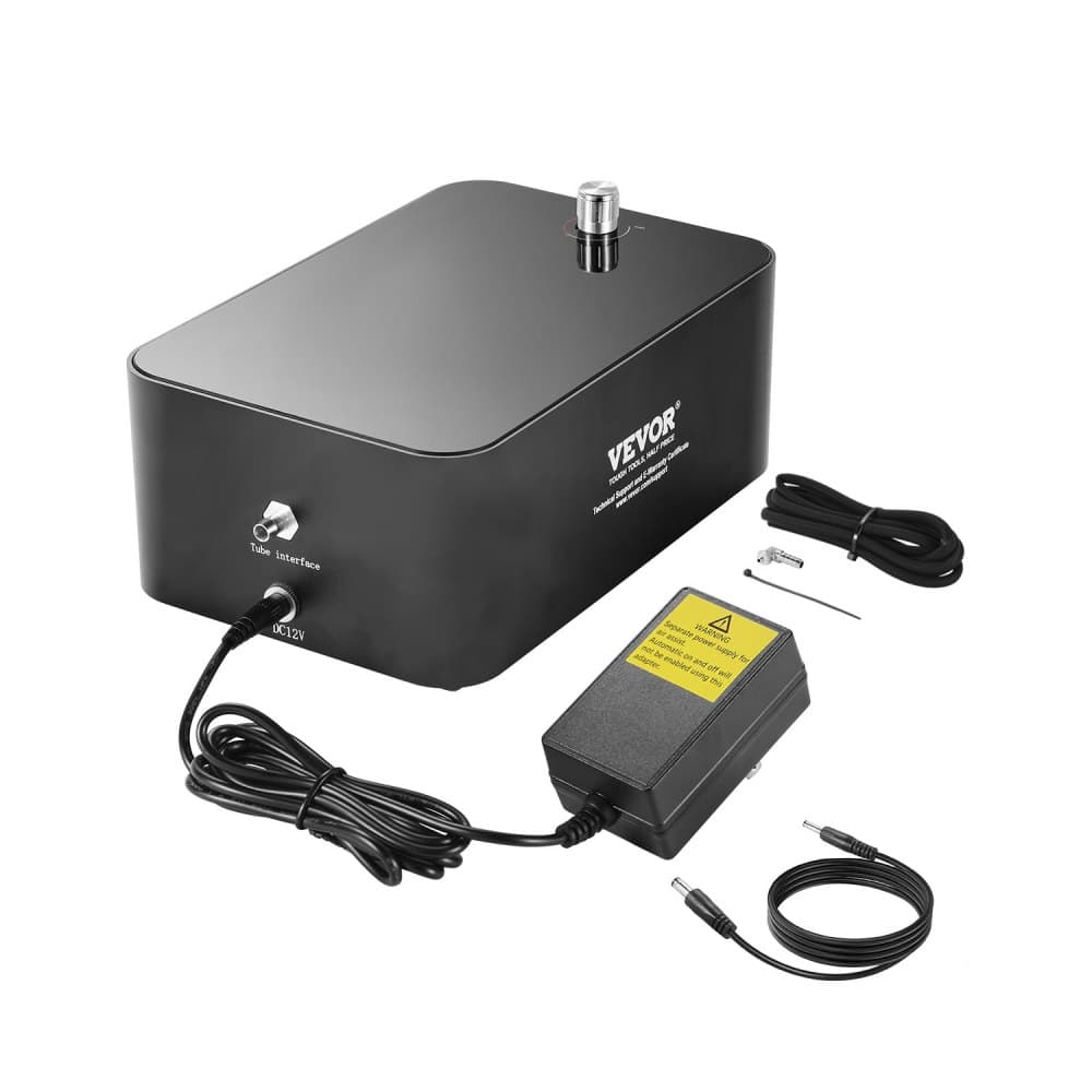 Zestaw pomp wspomaganych powietrzem, regulowany przepływ powietrza 50 l/min, do ploterów tnących i grawerek laserowych, usuwa dym i kurz, obniża temperaturę powierzchni, chroni soczewkę lasera, do grawerek laserowych ≥ 20 W