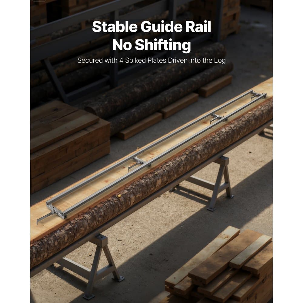 System prowadnic do pił łańcuchowych, 3,66 m, 4 poprzeczki, zestawy do pił łańcuchowych, aluminiowy system szyn do pił łańcuchowych, 2 kliny, regulowany zestaw prowadnic do frezowania szyn dla stolarzy i budowniczych