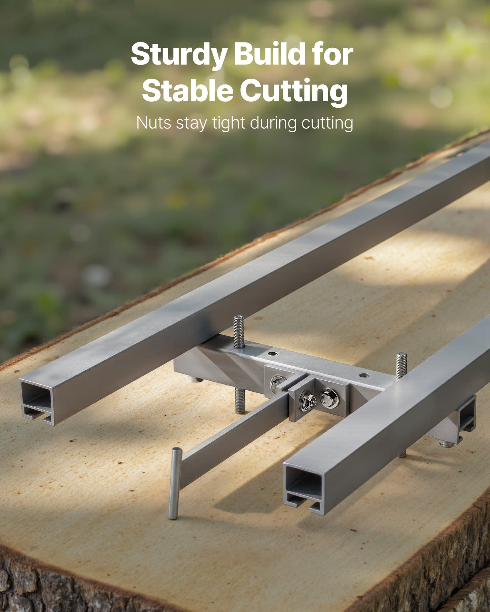 System prowadnic szynowych, 4,57 m, 6 zestawów do pił łańcuchowych, aluminiowy system szyn do frezowania pił, współpracuje z piłą łańcuchową, 4 kliny, regulowany zestaw prowadnic szynowych do frezowania dla stolarzy i budowniczych
