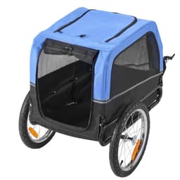 Przyczepka rowerowa dla psa, udźwig do 30 kg, transporter rowerowy dla małych i średnich psów, łatwa w składaniu rama z szybkozłączką, uniwersalne sprzęgło rowerowe, odblask, flaga, wewnętrzna smycz - miniatura 7