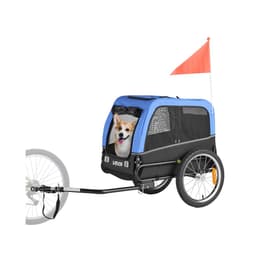Przyczepka rowerowa dla psa, udźwig do 30 kg, transporter rowerowy dla małych i średnich psów, łatwa w składaniu rama z szybkozłączką, uniwersalne sprzęgło rowerowe, odblask, flaga, wewnętrzna smycz - miniatura 12