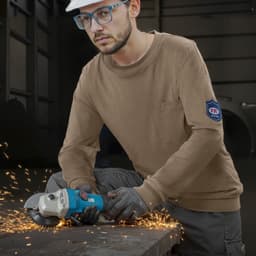 Koszule FR, ognioodporna odzież z długim rękawem, lekka, 7 uncji, oddychająca bawełna, męska, ognioodporna koszula robocza z wykończeniem przed skurczeniem i kieszenią, dla spawaczy i elektryków, szara L - miniatura 19