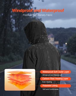 Podgrzewana kurtka damska z baterią 7,4 V, miękka powłoka grzewcza, wiatroszczelna, wodoodporna, lekka odzież wierzchnia z 5 strefami grzewczymi i 3 ustawieniami temperatury, nadaje się do prania w pralce - miniatura 29