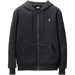 Podgrzewana bluza z kapturem, unisex, podgrzewana bluza z akumulatorem 7,4 V, zapinana na zamek kurtka elektryczna z 5 strefami grzewczymi dla mężczyzn i kobiet, lekka, ciepła, podgrzewana bluza outdoorowa na kemping, rozmiar L, czarna - miniatura 19