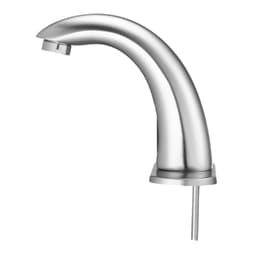 Bezdotykowa bateria umywalkowa do łazienki, automatyczna bateria toaletowa z czujnikiem ruchu i pokrywką otworu, zasilana bateryjnie, regulowana temperatura do rur 9,5 mm, komercyjna toaleta, szczotkowane srebro niklowe - miniatura 10