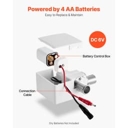 Bezdotykowa bateria umywalkowa do łazienki, automatyczna bateria toaletowa z czujnikiem ruchu i pokrywką otworu, zasilana bateryjnie, regulowana temperatura do rur 9,5 mm, komercyjna toaleta, chromowana na srebrno - miniatura 15