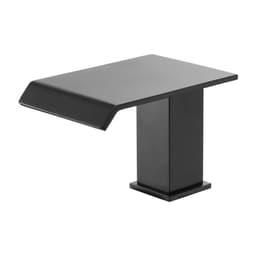 Bateria wannowa rzymska, bateria wannowa wodospadowa z 3 otworami, zestaw baterii do wanien z 2 uchwytami, bateria wannowa rzymska do montażu na blacie, do mycia zwierząt, pielęgnacji niemowląt, kąpieli dorosłych, matowa czerń, stal nierdzewna - miniatura 4