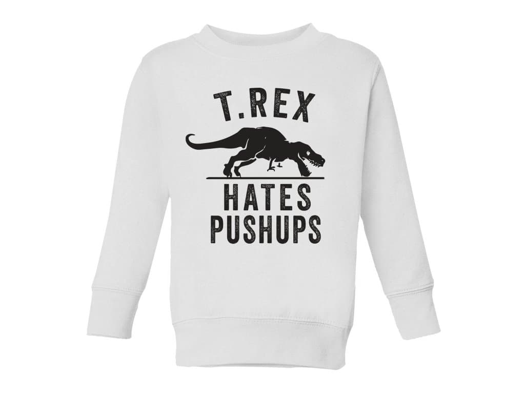 Bluza dziecięca tyranozaur, nie znosi pompek