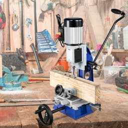 Dłutarka stolarska Powermatic o mocy 373 W (1/2 KM) i prędkości 1400 obr./min. z ruchomym stołem roboczym, do wykonywania otworów okrągłych, kwadratowych lub specjalnych otworów kwadratowych w drewnie - miniatura 1