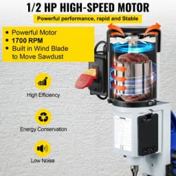 Dłutarka stolarska Powermatic o mocy 373 W (1/2 KM) i prędkości 1400 obr./min. z ruchomym stołem roboczym, do wykonywania otworów okrągłych, kwadratowych lub specjalnych otworów kwadratowych w drewnie - miniatura 7