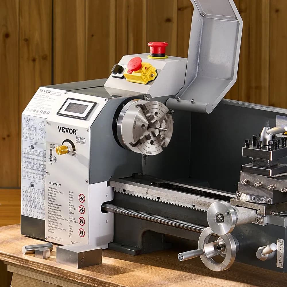 Uchwyt tokarski 4-szczękowy, 10 cali (250 mm), Uchwyt tokarski, 0,6-9,84 cala (15-250 mm), zakres mocowania ze śrubami mocującymi z kluczem T, szczęki odwracalne, żeliwo HT300, wewnętrzne i zewnętrzne do tokarki do drewna i metalu