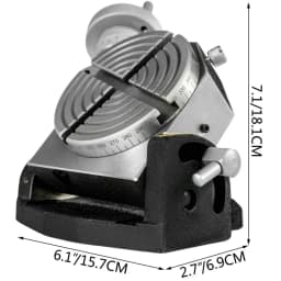 Stół obrotowy 4 cale/100 mm poziomy pionowy stół obrotowy 4-szczelinowy stół obrotowy do frezarki MT-2 stół obrotowy do frezowania 360 stopni precyzyjny stół obrotowy do frezowania i wiercenia imadło - miniatura 1