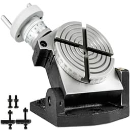 Stół obrotowy 4 cale/100 mm poziomy pionowy stół obrotowy 4-szczelinowy stół obrotowy do frezarki MT-2 stół obrotowy do frezowania 360 stopni precyzyjny stół obrotowy do frezowania i wiercenia imadło - miniatura 2