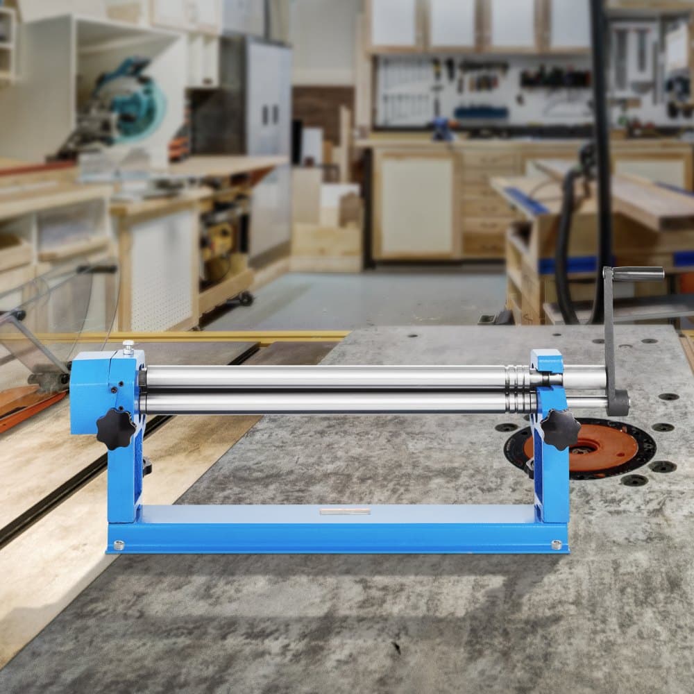 Maszyna do gięcia blachy z rolkami ślizgowymi, szerokość formowania 610 mm, z 2 odłączanymi rolkami do blachy ze stali niskowęglowej, blachy miedzianej i blachy ze stopów aluminium