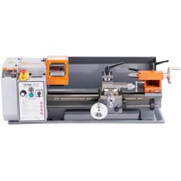 Tokarka do metalu, 7'' x 13,78'', precyzyjna stołowa tokarka do metalu, płynna regulacja prędkości 0-2200 obr./min, silnik szczotkowy 500 W, metalowe przekładnie, ze skrzynką narzędziową do obróbki precyzyjnych części - miniatura 3