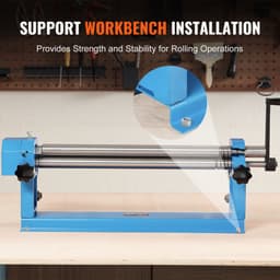 Maszyna do gięcia blachy z rolkami ślizgowymi, szerokość formowania 610 mm, z 2 odłączanymi rolkami do blachy ze stali niskowęglowej, blachy miedzianej i blachy ze stopów aluminium - miniatura 10