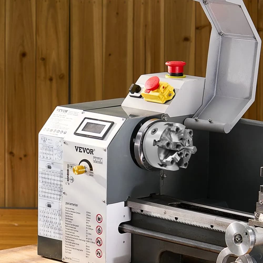 Uchwyt tokarski 6-szczękowy, 6 cali (160 mm), uchwyt samocentrujący z płytą mocującą z blokadą krzywkową D1-4, zakres mocowania 0,12–5,71 cala (3–145 mm) ze śrubami z kluczem T, materiał HT300, do tokarki do drewna i metalu