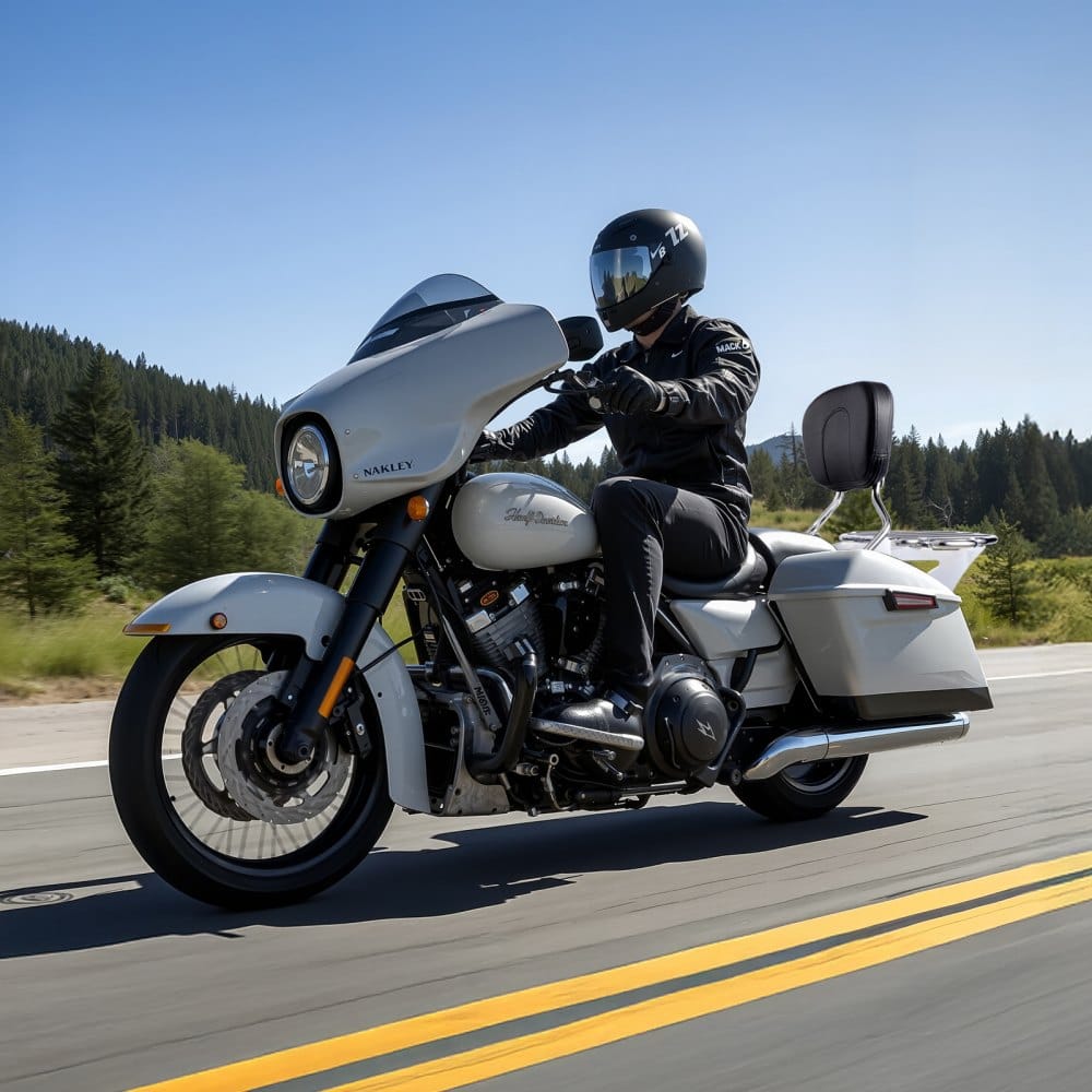 Oparcie dla pasażera z oparciem Sissy Bar i bagażnikiem, kompatybilne z modelami Harley-Davidson Touring, Street Glide Road Glide Road King, odpinane oparcie dla pasażera, do motocykli