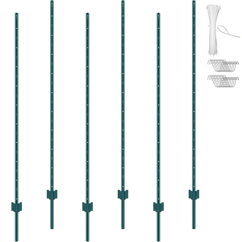 Słupki ogrodzeniowe metalowe 6szt 183cm