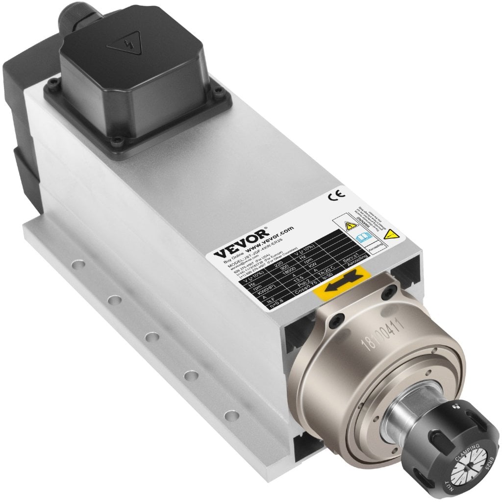 Silnik wrzeciona chłodzony powietrzem 4KW 2220V ER25 Silnik wrzeciona chłodzony powietrzem CNC do grawerki i frezarki CNC
