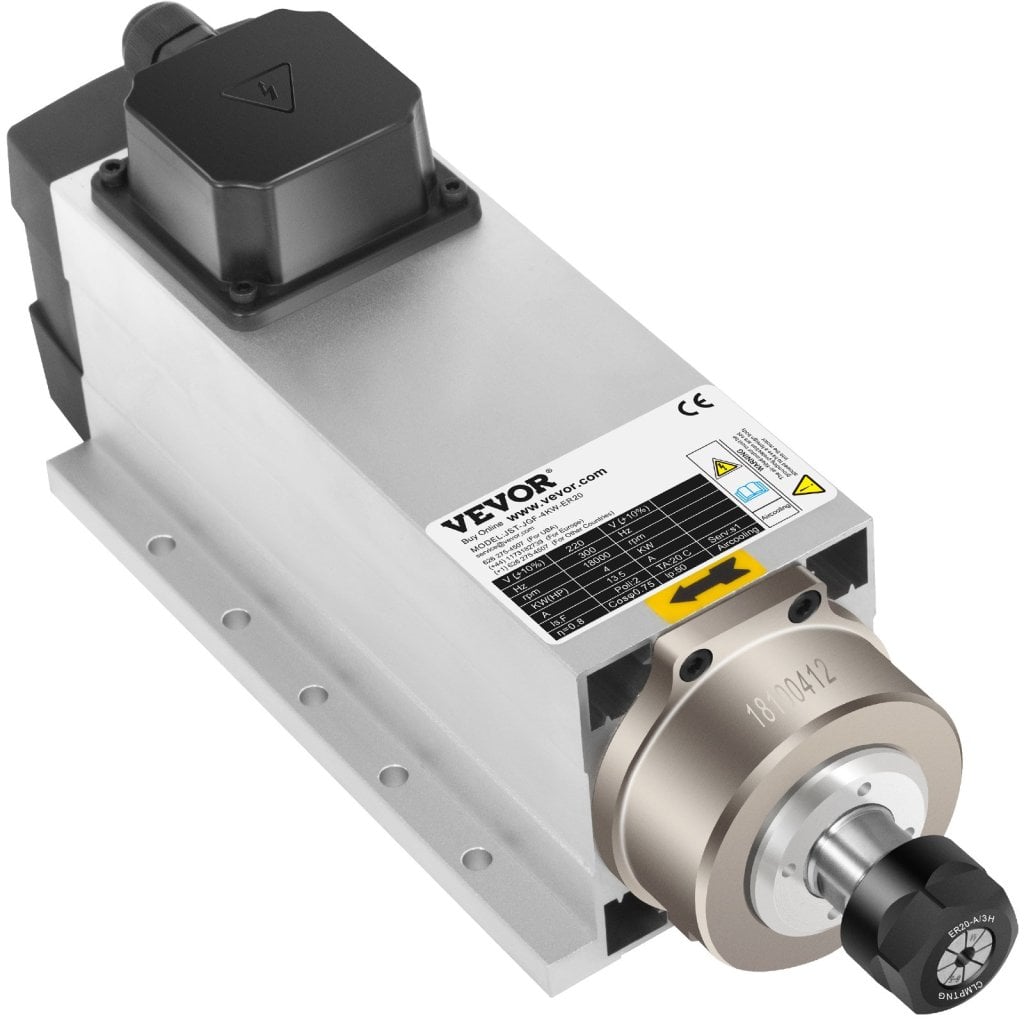 Silnik wrzeciona chłodzony powietrzem 4KW 2220V ER20 Silnik wrzeciona chłodzony powietrzem CNC do grawerki i frezarki CNC