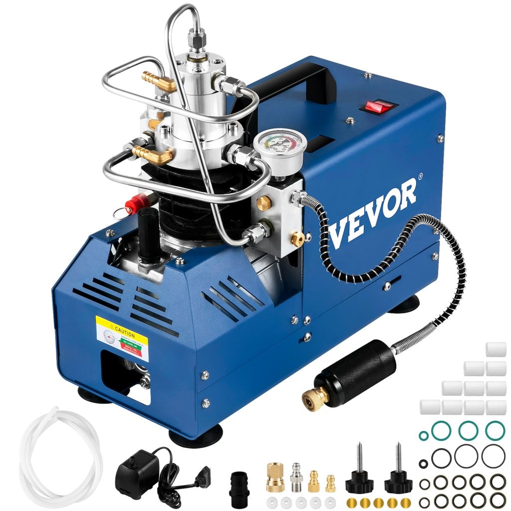 Kompresor wysokociśnieniowy, 4500PSI/30MPA/300BAR Kompresor wysokociśnieniowy, 1800W 220V Kompresor do wiatrówki z ręcznym zatrzymaniem Nadaje się do wiatrówki do paintballa, karabinu PCP, pistoletu pneumatycznego, butli nurkowej