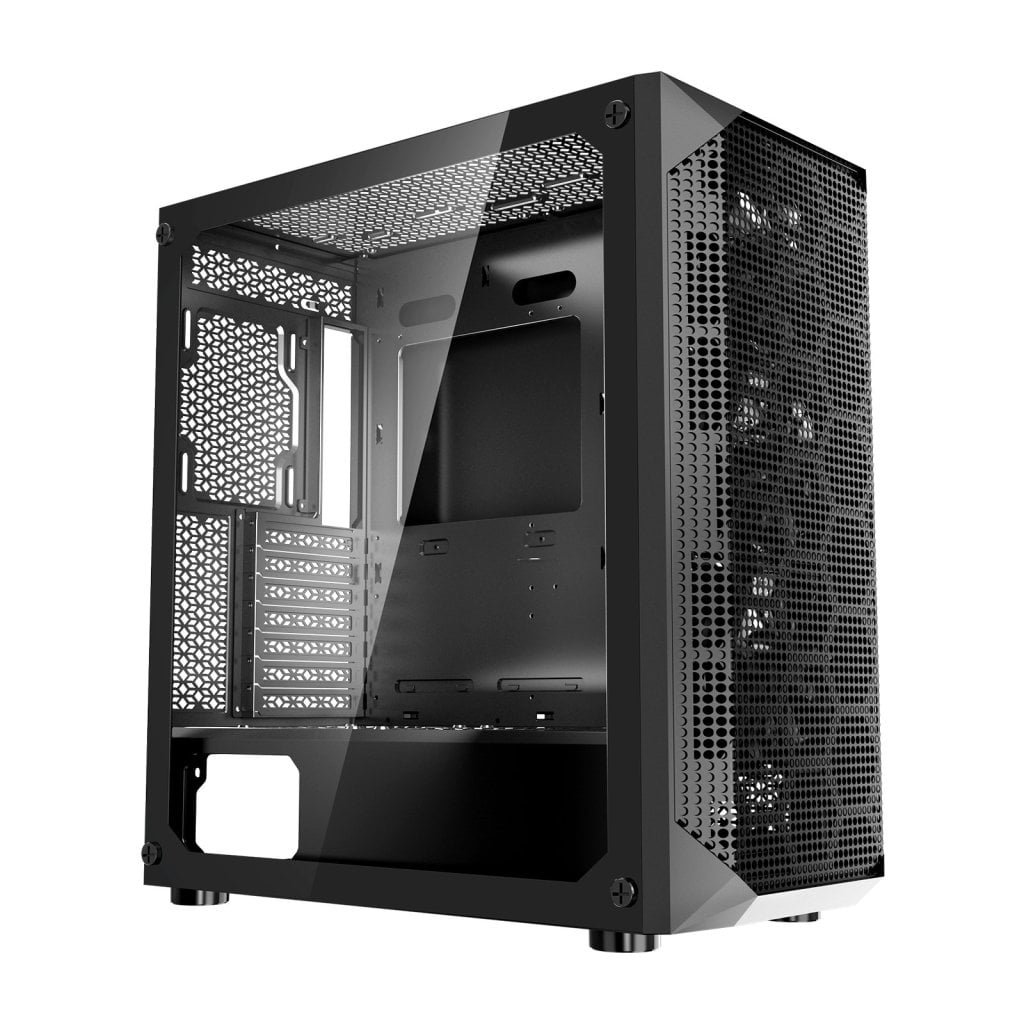 Herní počítačová skříň Full-Tower, 3 x 140mm PWM ventilátory pro základní desku E-ATX