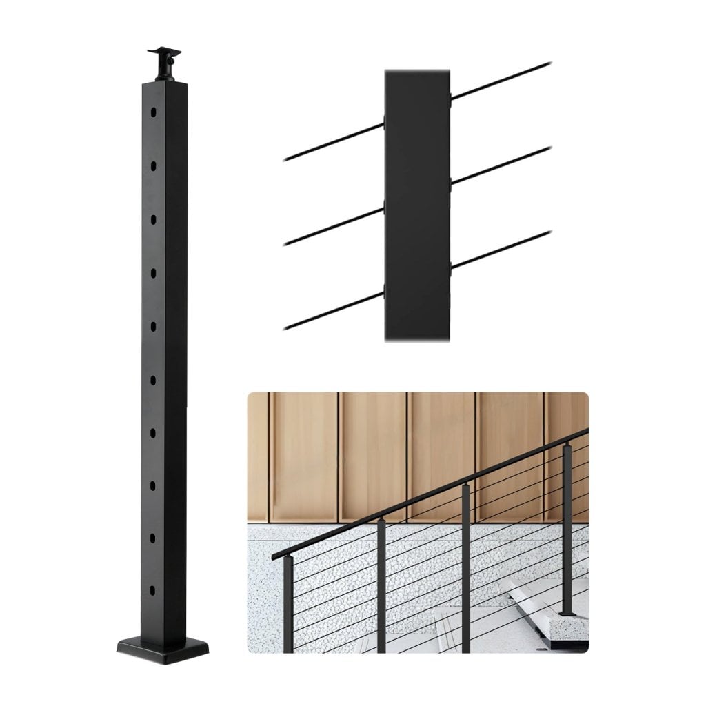 Słupek balustrady kablowej 36x2x2 cale z otworami 30° 1JZLGZXHS914YIVIS001V0