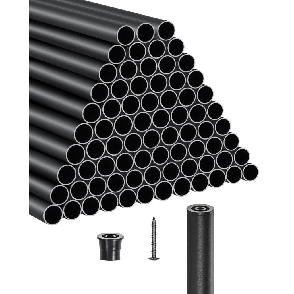 Balustrady schodowe, opakowanie 101 sztuk, aluminiowe trzpienie o średnicy 32 cali ze śrubami/nakrętkami kulowymi