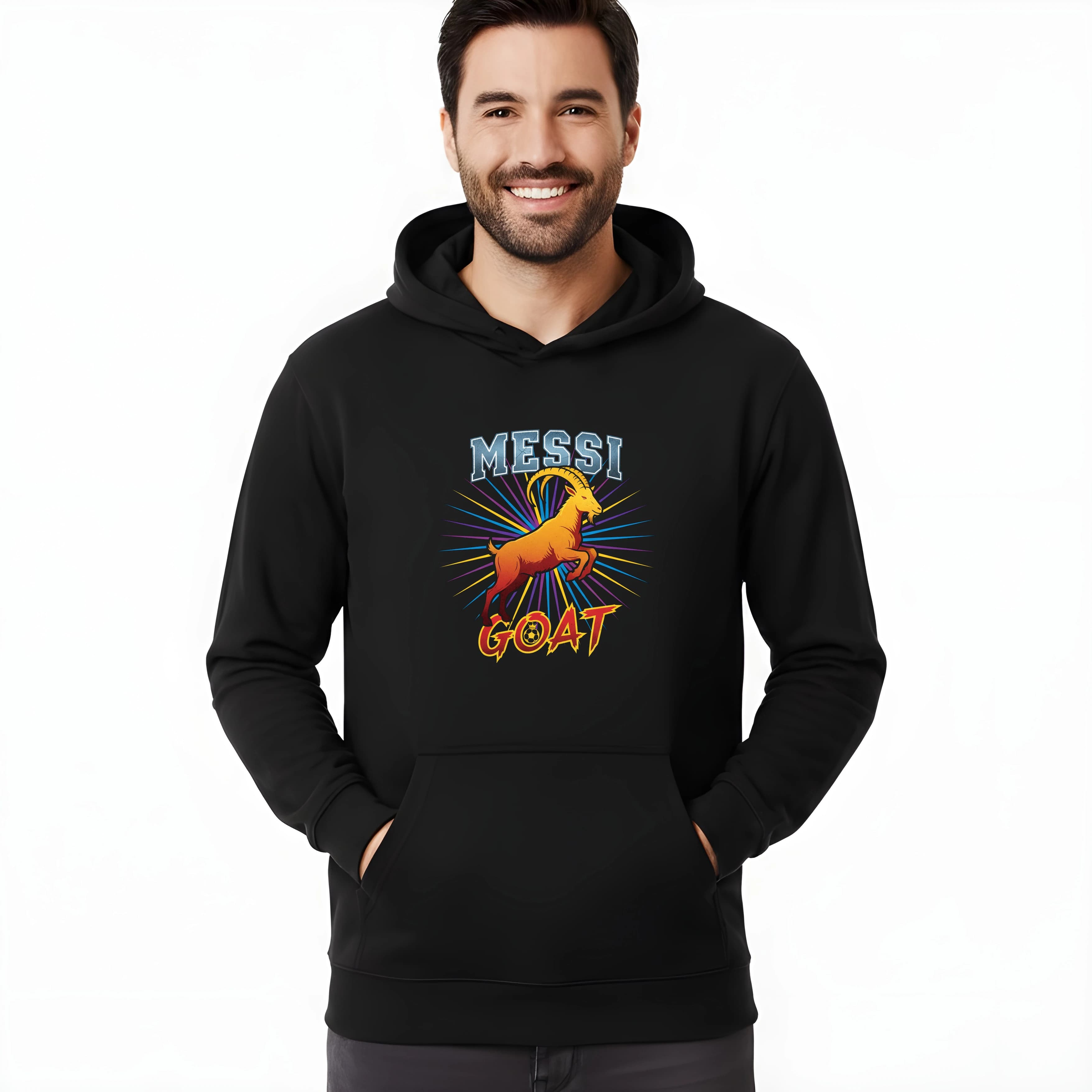Bluza z kapturem Messi Goat ikoniczna piłkarska legenda złoty mistrz i król dryblingu