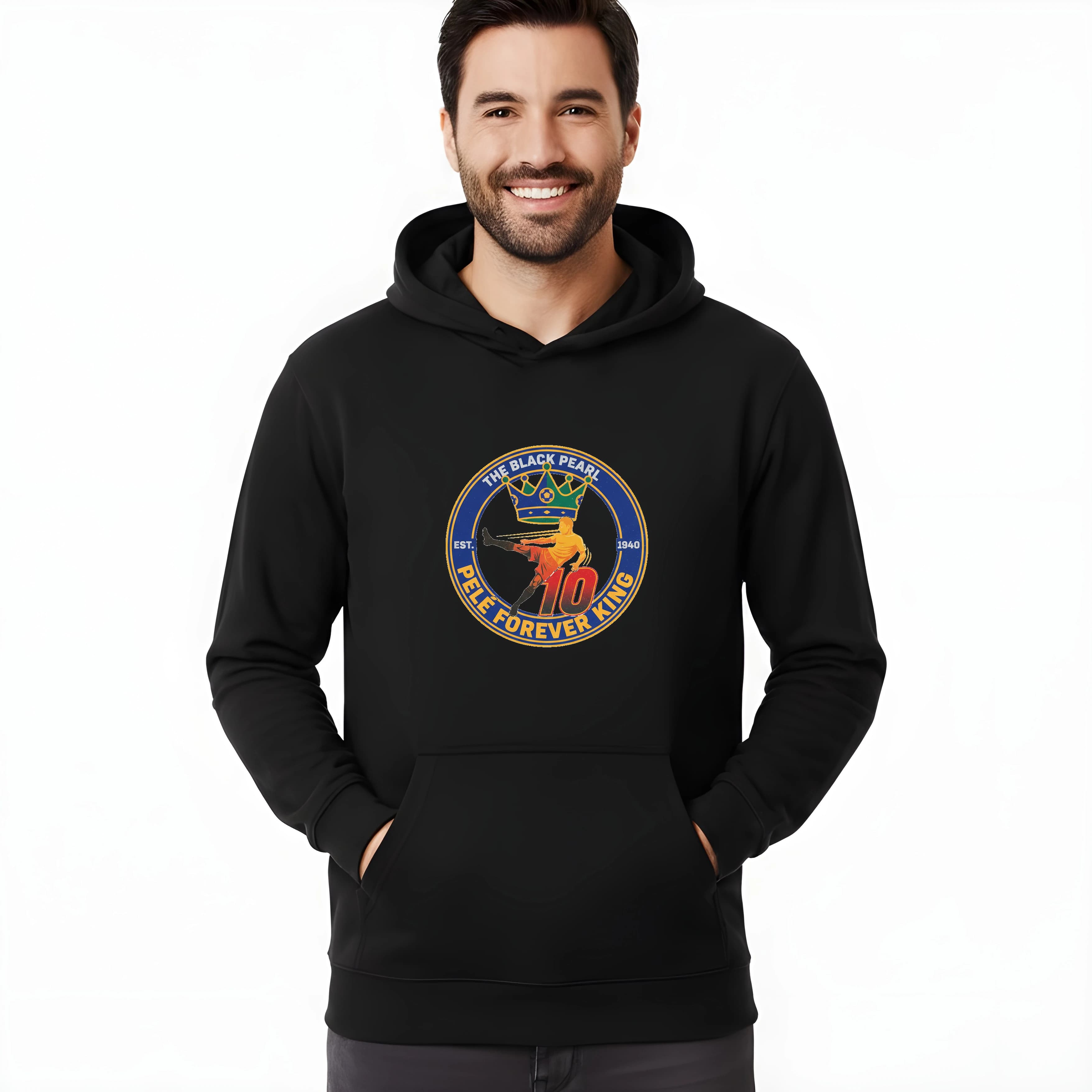 Bluza z kapturem Pelé wieczny król futbolu The Black Pearl od 1940 numer 10