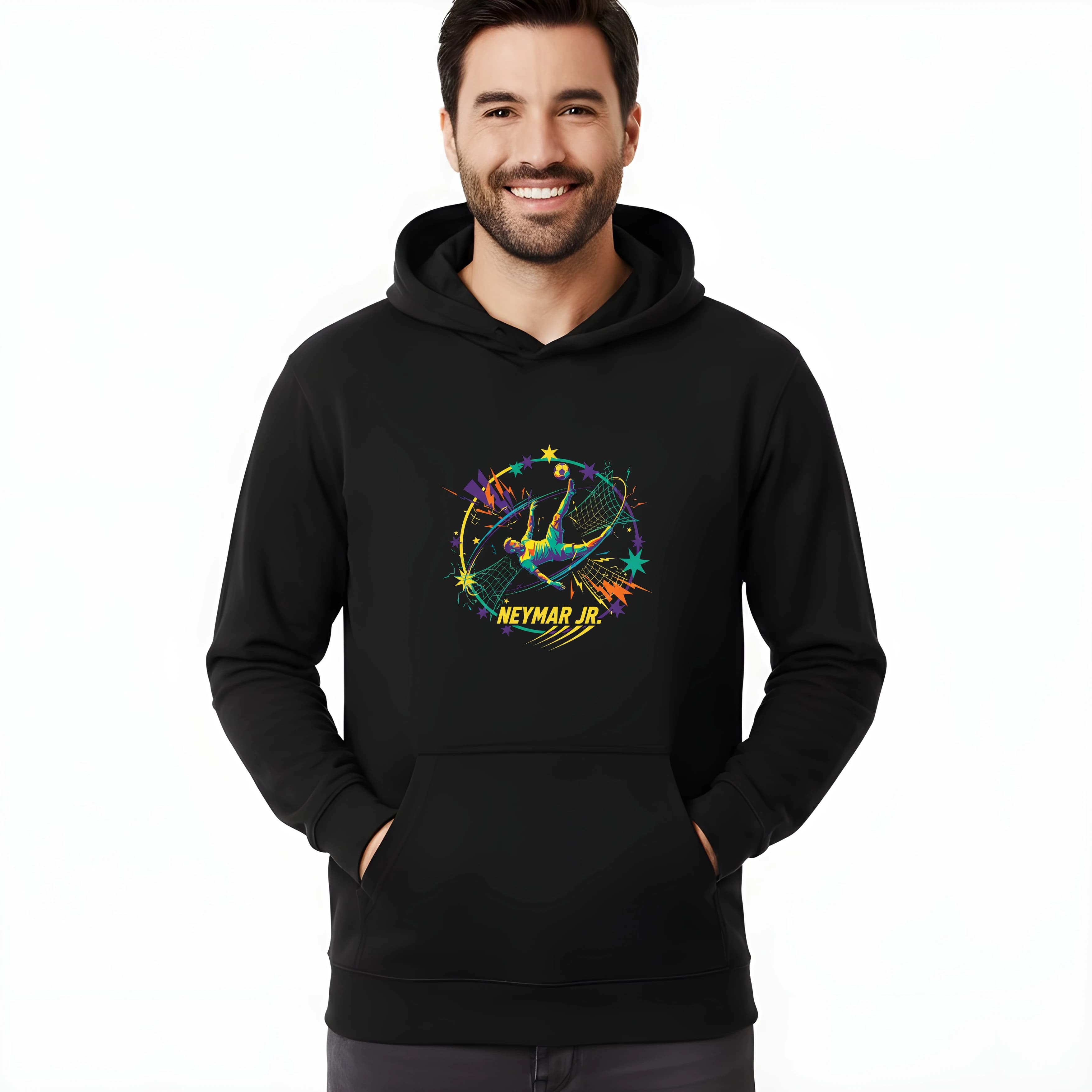 Bluza z kapturem Neonowa akrobacja i najlepsze triki Neymar Jr dla fanów