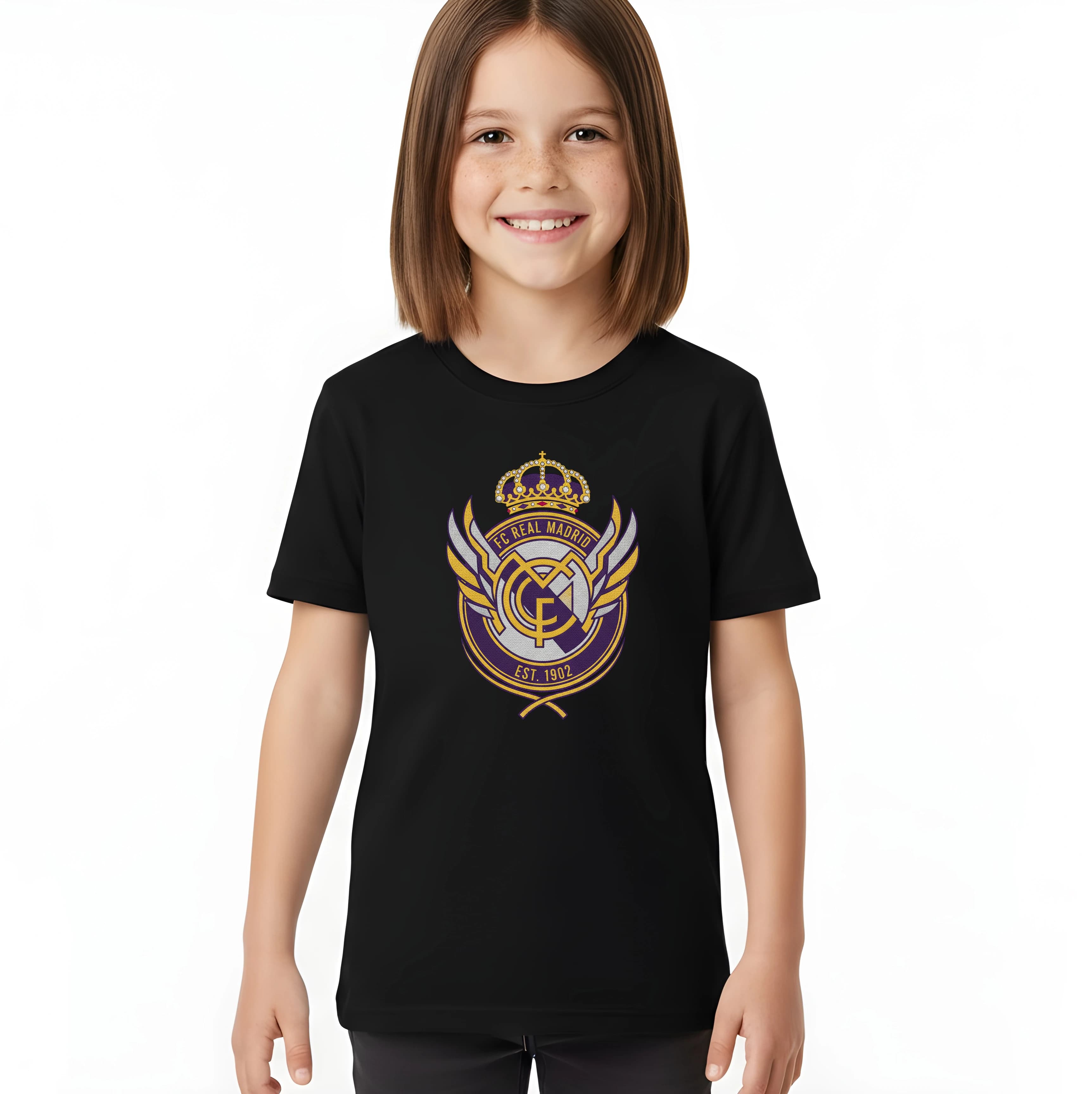 Koszulka dziecięca Real Madrid królewskie skrzydła złoty retro emblemat edycja limitowana 1902