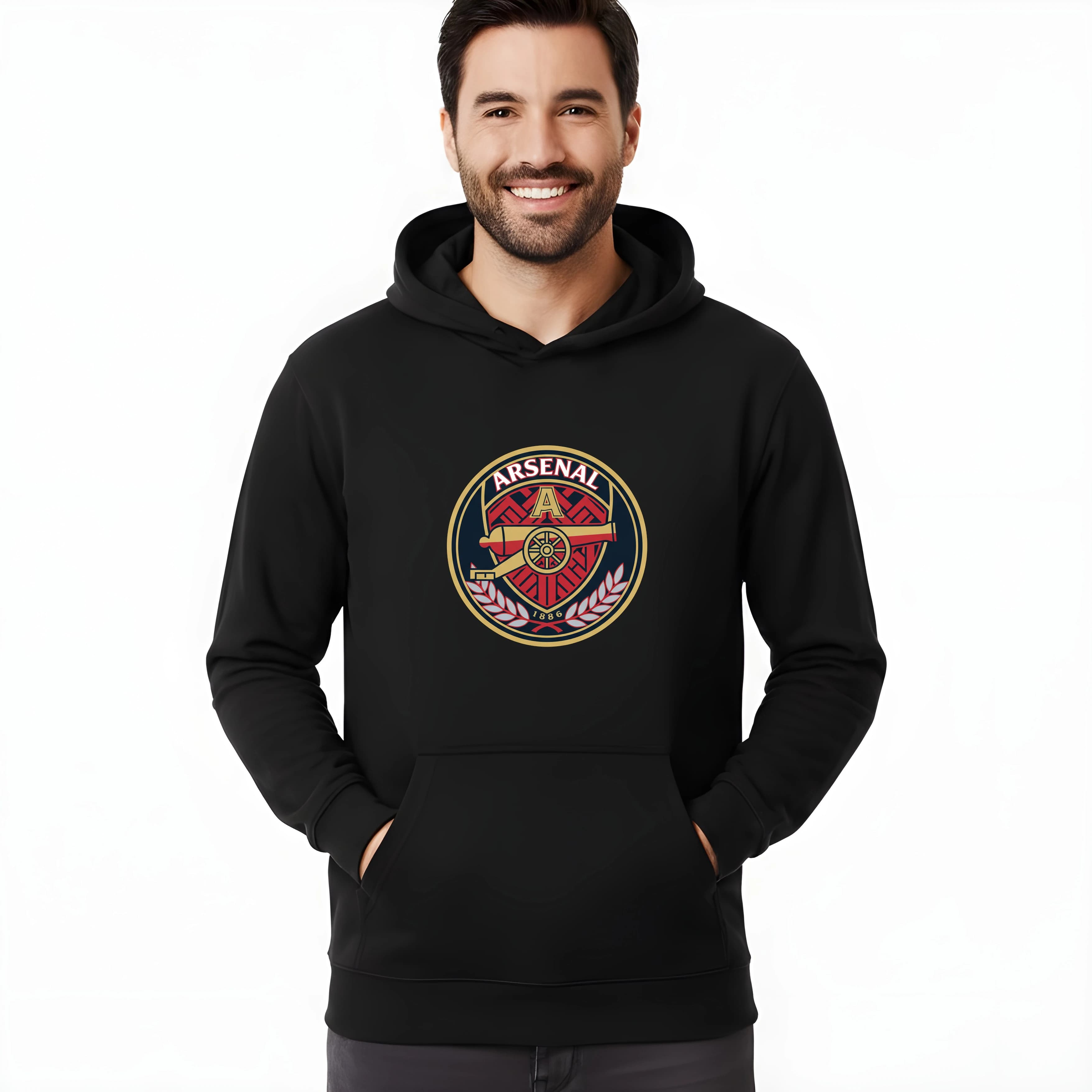 Bluza z kapturem Arsenal złote działo i herb dumnej tradycji z Londynu