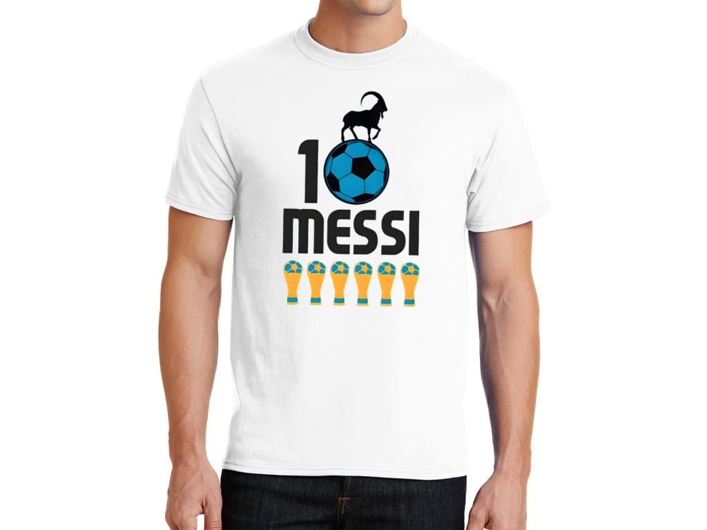 Koszulka męska GOAT Messi trofeum