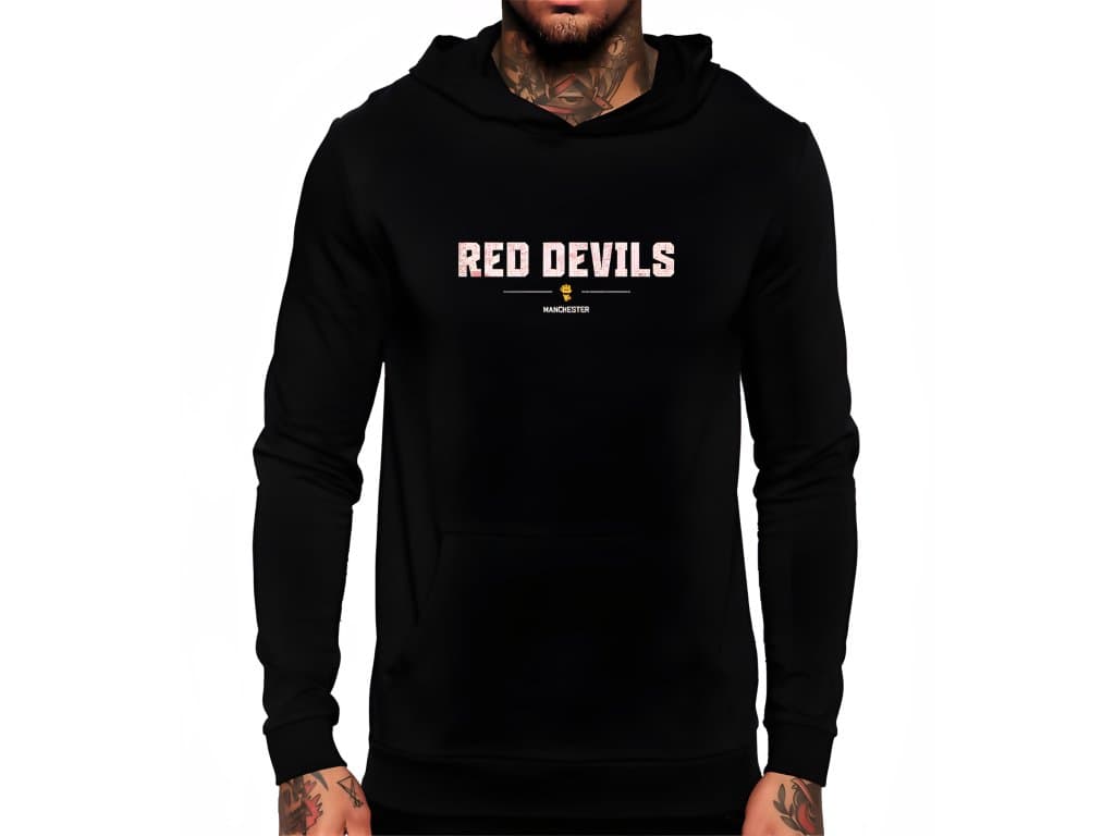 Bluza z kapturem Manchester United czerwona Power